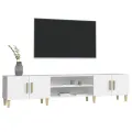 Meuble TV blanc 180x31,5x40 cm bois d'ingénierie
