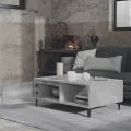 Table basse Gris béton 90x60x35 cm Aggloméré