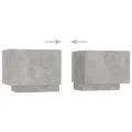Meuble TV avec lumières LED Gris béton 180x35x40 cm