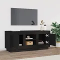 Meuble TV noir 102x35x45 cm bois d'ingénierie