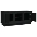Meuble TV noir 102x35x45 cm bois d'ingénierie