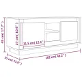 Meuble TV noir 102x35x45 cm bois d'ingénierie
