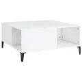 Table basse blanc 80x80x36,5 cm bois d'ingénierie