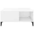 Table basse blanc 80x80x36,5 cm bois d'ingénierie