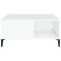 Table basse blanc 80x80x36,5 cm bois d'ingénierie