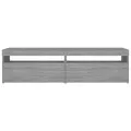 Meubles TV avec lumières LED 2 pcs Sonoma gris 75x35x40 cm