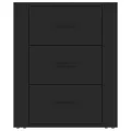 Table de chevet Noir 50x36x60 cm Bois d’ingénierie