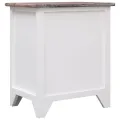 Table de chevet Marron et blanc 38x28x45 cm Bois de Paulownia