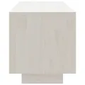Meuble TV Blanc 110x30x33,5 cm Bois de pin massif