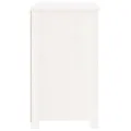 Table de chevet Blanc 50x35x61,5 cm Bois de pin massif