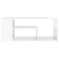 Table basse Blanc brillant 100x50x40 cm Aggloméré