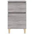 Table de chevet sonoma gris 40x35x70 cm