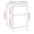 Table de chevet sonoma gris 40x35x70 cm