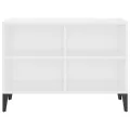 Meuble TV avec pieds en métal Blanc 69,5x30x50 cm