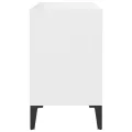 Meuble TV avec pieds en métal Blanc 69,5x30x50 cm