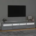 Meuble TV avec lumières LED Sonoma gris 210x35x40 cm