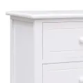Meuble TV Blanc 108x30x40 cm Bois de Paulownia solide