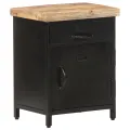 Table de chevet 40x30x52 cm Bois de manguier brut
