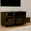 Meuble TV Chêne fumé 102x37,5x52,5 cm Aggloméré