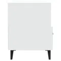 Tables de chevet 2 pcs Blanc Bois d'ingénierie