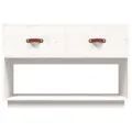 Meuble TV Blanc 90x40x60 cm Bois de pin massif