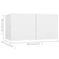 Ensemble de meuble TV 6 pcs Blanc Aggloméré