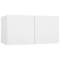 Ensemble de meuble TV 4 pcs Blanc Aggloméré