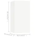 Ensemble de meuble TV 4 pcs Blanc Aggloméré