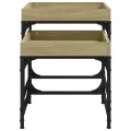 Tables d'appoint 2 pcs Chêne sonoma Bois d'ingénierie