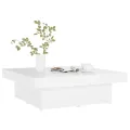 Table basse Blanc 90x90x28 cm Aggloméré