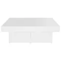Table basse Blanc 90x90x28 cm Aggloméré