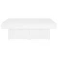 Table basse Blanc 90x90x28 cm Aggloméré