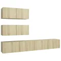 Ensemble de meuble TV 4 pcs Chêne sonoma Aggloméré
