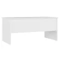 Table basse Blanc 102x50,5x46,5 cm Bois d'ingénierie