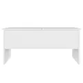 Table basse Blanc 102x50,5x46,5 cm Bois d'ingénierie