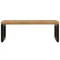 Table basse 100x50x35 cm Bois de manguier solide et acier