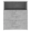 Tables de chevet 2 pcs Gris béton 50x32x60 cm