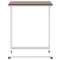 Table d'appoint avec roues Blanc 55x35x70 cm Bois d'ingénierie