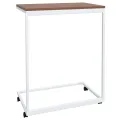 Table d'appoint avec roues Blanc 55x35x70 cm Bois d'ingénierie