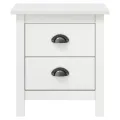 Table de chevet Hill Blanc 46x35x49,5 cm Bois de pin solide