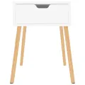 Tables de chevet 2 pcs Blanc 40x40x56 cm Aggloméré