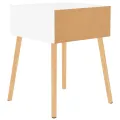 Tables de chevet 2 pcs Blanc 40x40x56 cm Aggloméré