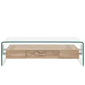 Table basse Clair 98 x 45 x 31 cm Verre trempé