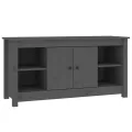 Meuble TV Gris 103x36,5x52 cm Bois de pin massif