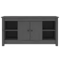 Meuble TV Gris 103x36,5x52 cm Bois de pin massif