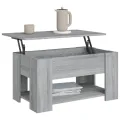 Table basse Sonoma gris 79x49x41 cm Bois d'ingénierie