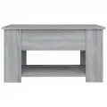Table basse Sonoma gris 79x49x41 cm Bois d'ingénierie