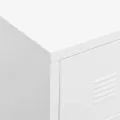 Meuble TV industriel Blanc 105x35x42 cm Métal