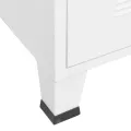 Meuble TV industriel Blanc 105x35x42 cm Métal