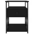 Tables de chevet 2 pcs noir 40x42x55 cm bois d’ingénierie